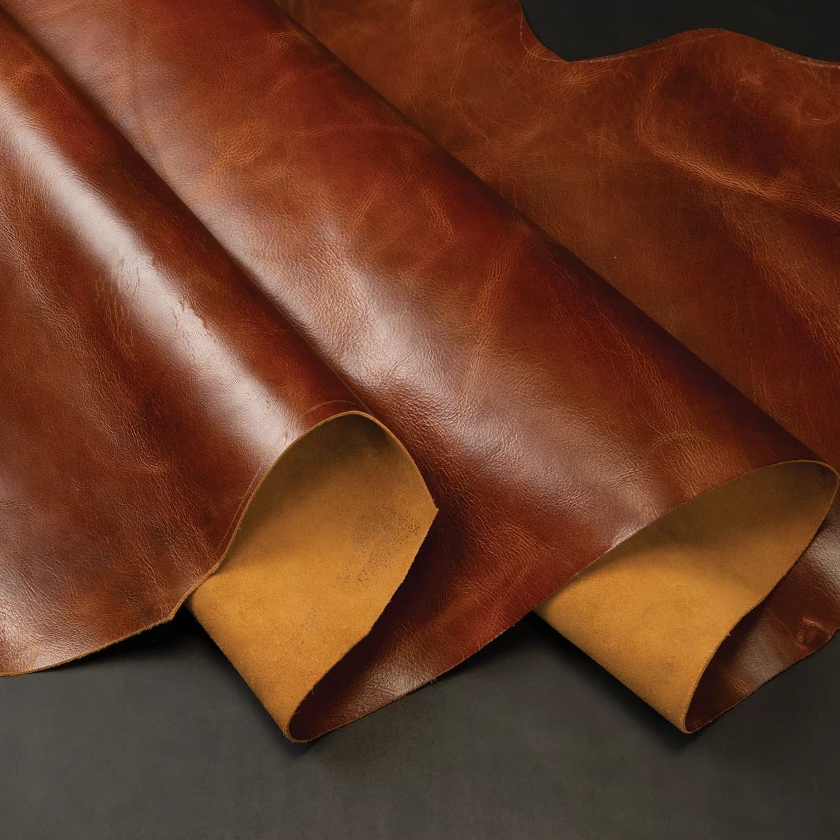Crunch leather swatch